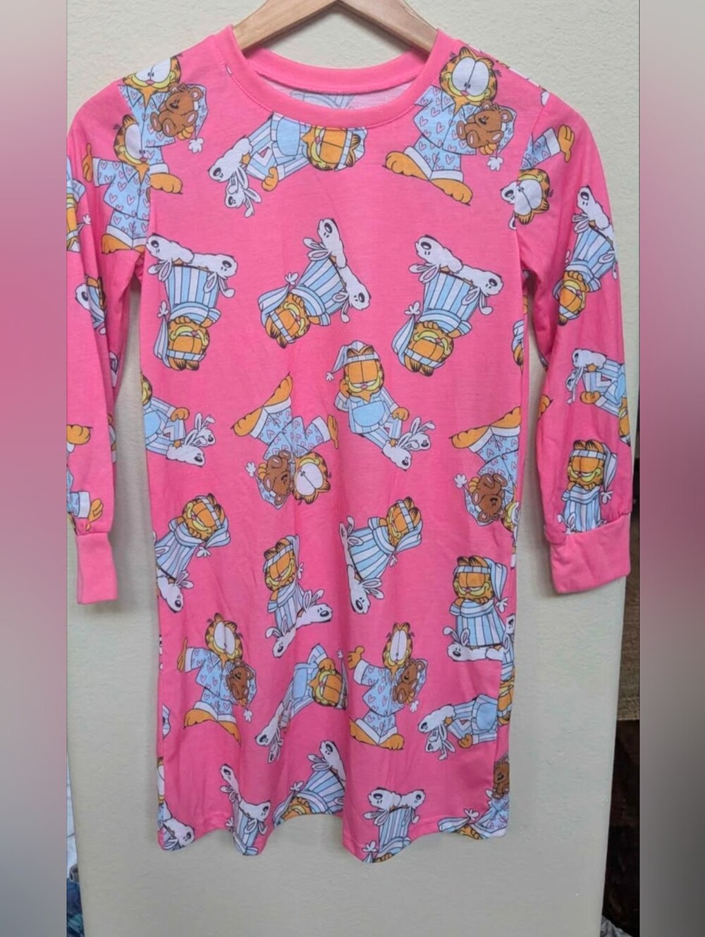 Girls' Pink Garfield Nightgown Pajama Dress